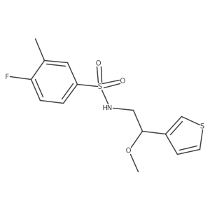 4-fluoro-N-(2-methoxy-2-(thiophen-3-yl)ethyl)-3-methylbenzenesulfonamide Structure