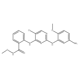 2-[[2-(5-amino-2-methoxyanilino)-5-chloropyrimidin-4-yl]amino]-N-methoxybenzamide Structure