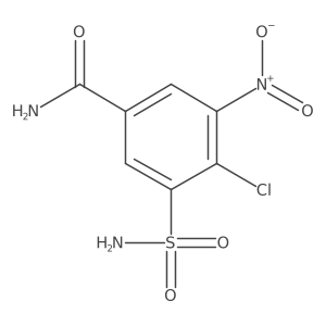 4-Chloro-3-nitro-5-sulfamoylbenzamide结构式