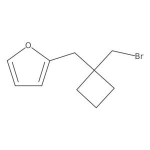 2-((1-(Bromomethyl)cyclobutyl)methyl)furan Structure