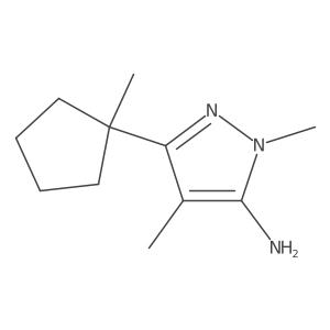 1,4-Dimethyl-3-(1-methylcyclopentyl)-1H-pyrazol-5-amine Structure