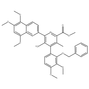 Methyl 5-amino-4-(2-(benzyloxy)-3,4-dimethoxyphenyl)-3-methyl-6-(5,6,8-trimethoxyquinolin-2-yl)picolinate Structure
