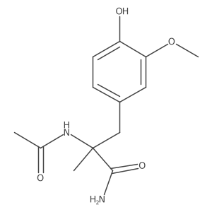 I+/--(Acetylamino)-4-hydroxy-3-methoxy-I+/--methylbenzenepropanamide结构式