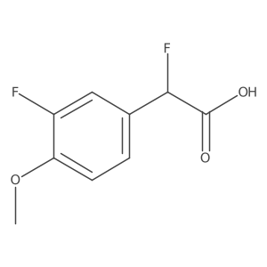 2-Fluoro-2-(3-fluoro-4-methoxyphenyl)acetic acid Structure