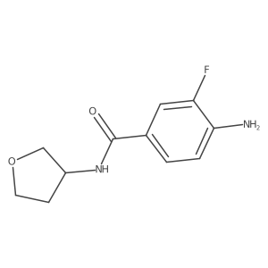 4-Amino-3-fluoro-N-(oxolan-3-yl)benzamide Structure