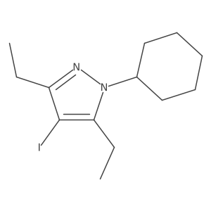 1-cyclohexyl-3,5-diethyl-4-iodo-1H-pyrazole Structure