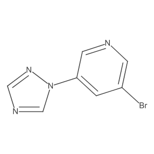 3-bromo-5-(1H-1,2,4-triazol-1-yl)pyridine结构式
