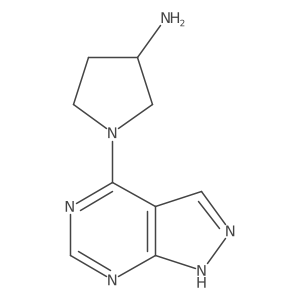 1-(1H-pyrazolo[3,4-d]pyrimidin-4-yl)-3-pyrrolidinamine Structure