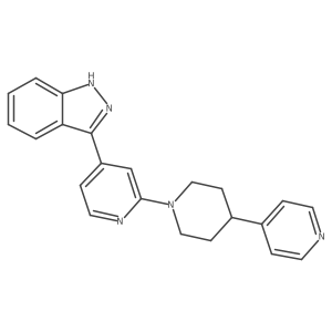 3-[2-[4-(4-Pyridinyl)-1-piperidinyl]-4-pyridinyl]-1H-indazole结构式