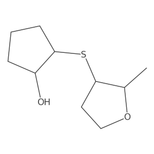 (1R,2R)-2-[(2-methyloxolan-3-yl)sulfanyl]cyclopentan-1-ol Structure