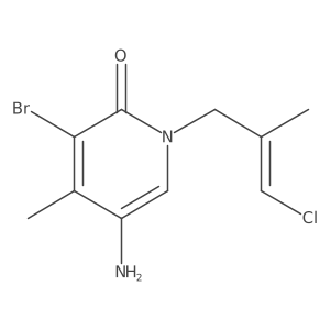 5-Amino-3-bromo-1-(3-chloro-2-methylprop-2-en-1-yl)-4-methyl-1,2-dihydropyridin-2-one Structure
