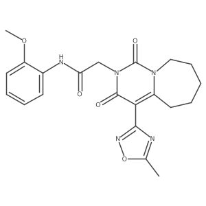N-(2-methoxyphenyl)-2-[4-(5-methyl-1,2,4-oxadiazol-3-yl)-1,3-dioxo-3,5,6,7,8,9-hexahydropyrimido[1,6-a]azepin-2(1H)-yl]acetamide结构式
