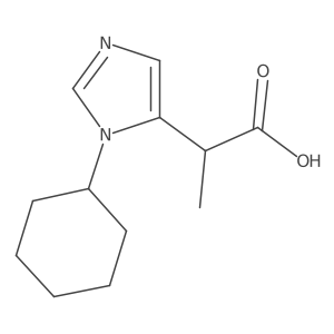 1H-Imidazole-5-acetic acid, 1-cyclohexyl-I+/--methyl- Structure