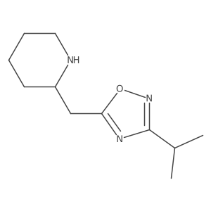 3-Isopropyl-5-(piperidin-2-ylmethyl)-1,2,4-oxadiazole结构式