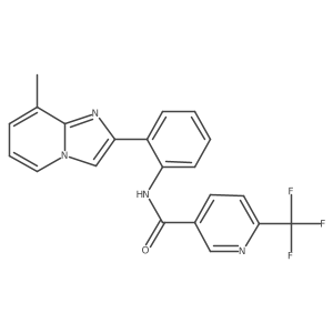 N-(2-(8-methylimidazo[1,2-a]pyridin-2-yl)phenyl)-6-(trifluoromethyl)nicotinamide结构式