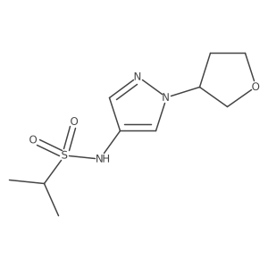N-(1-(tetrahydrofuran-3-yl)-1H-pyrazol-4-yl)propane-2-sulfonamide Structure