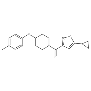 (5-Cyclopropylisoxazol-3-yl)(4-((6-methylpyridazin-3-yl)oxy)piperidin-1-yl)methanone结构式
