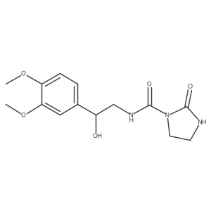 N-(2-(3,4-dimethoxyphenyl)-2-hydroxyethyl)-2-oxoimidazolidine-1-carboxamide结构式