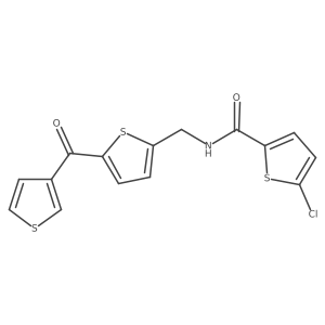 5-chloro-N-((5-(thiophene-3-carbonyl)thiophen-2-yl)methyl)thiophene-2-carboxamide结构式