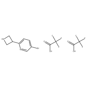 2-(Azetidin-3-yl)-5-bromopyridine, bis(trifluoroacetic acid)结构式