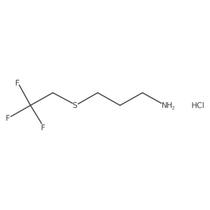 3-[(2,2,2-Trifluoroethyl)sulfanyl]propan-1-amine hydrochloride Structure