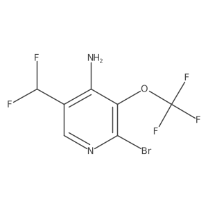 2-Bromo-5-(difluoromethyl)-3-(trifluoromethoxy)pyridin-4-amine Structure