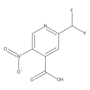 2-(Difluoromethyl)-5-nitropyridine-4-carboxylic acid Structure