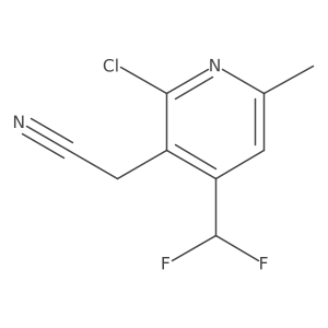 2-(2-Chloro-4-(difluoromethyl)-6-methylpyridin-3-yl)acetonitrile结构式