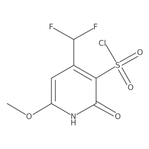 4-(Difluoromethyl)-2-hydroxy-6-methoxypyridine-3-sulfonyl chloride结构式