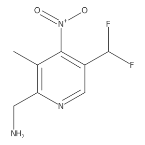 2-(Aminomethyl)-5-(difluoromethyl)-3-methyl-4-nitropyridine Structure