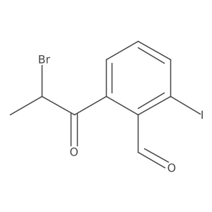 2-(2-Bromopropanoyl)-6-iodobenzaldehyde Structure