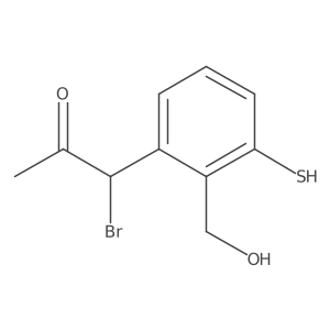 2-(1-Bromo-2-oxopropyl)-6-mercaptobenzyl alcohol Structure