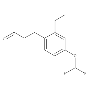 3-(4-(Difluoromethoxy)-2-ethylphenyl)propanal Structure