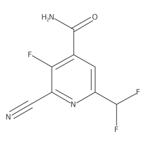 2-Cyano-6-(difluoromethyl)-3-fluoroisonicotinamide结构式
