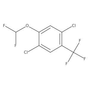 2,5-Dichloro-4-(difluoromethoxy)benzotrifluoride结构式
