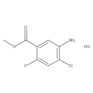 Methyl 5-amino-4-chloro-2-fluorobenzoate hydrochloride结构式