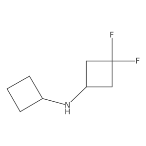 N-Cyclobutyl-3,3-difluorocyclobutan-1-amine结构式
