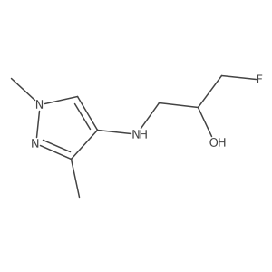 1-[(1,3-Dimethyl-1H-pyrazol-4-yl)amino]-3-fluoropropan-2-ol Structure