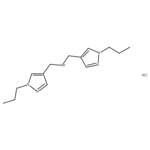 1-(1-propylpyrazol-4-yl)-N-[(1-propylpyrazol-4-yl)methyl]methanamine;hydrochloride Structure