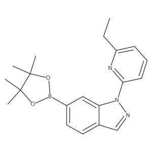 1-(6-Ethyl-2-pyridinyl)-6-(4,4,5,5-tetramethyl-1,3,2-dioxaborolan-2-yl)-1h-indazole结构式