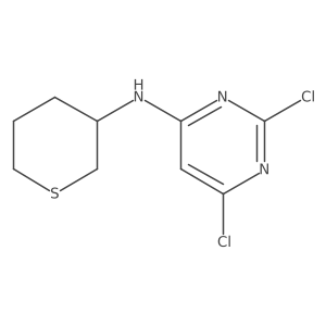 2,6-Dichloro-N-(tetrahydro-2H-thiopyran-3-yl)pyrimidin-4-amine结构式