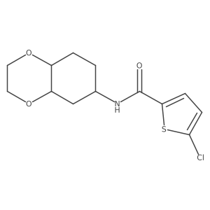 5-chloro-N-(octahydrobenzo[b][1,4]dioxin-6-yl)thiophene-2-carboxamide结构式