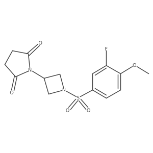 1-(1-((3-Fluoro-4-methoxyphenyl)sulfonyl)azetidin-3-yl)pyrrolidine-2,5-dione结构式