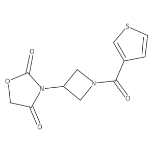 3-(1-(Thiophene-3-carbonyl)azetidin-3-yl)oxazolidine-2,4-dione Structure