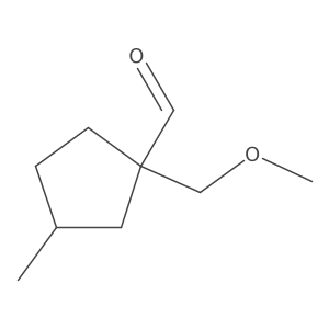 1-(Methoxymethyl)-3-methylcyclopentane-1-carbaldehyde Structure