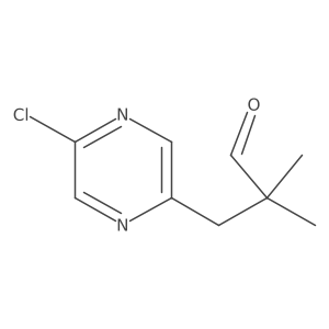 3-(5-Chloropyrazin-2-yl)-2,2-dimethylpropanal结构式