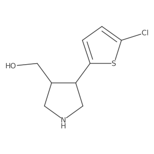 (4-(5-Chlorothiophen-2-yl)pyrrolidin-3-yl)methanol Structure