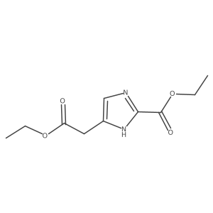 ethyl 5-(2-ethoxy-2-oxoethyl)-1H-imidazole-2-carboxylate结构式
