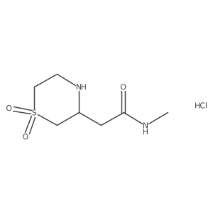 2-(1,1-dioxo-1lambda6-thiomorpholin-3-yl)-N-methylacetamide hydrochloride Structure