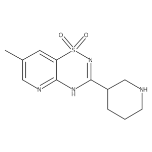 7-Methyl-3-(piperidin-3-yl)-4H-pyrido[2,3-e][1,2,4]thiadiazine 1,1-dioxide结构式